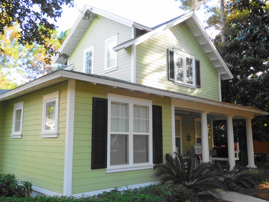 BEAUTIFUL FLORIDA COASTAL COTTAGE LOCATED IN THE RESORT OF SANDESTIN! This lovely single family home rests in the popular golf and lake front community of Laurel Grove. Furnished and decorated by a talented area designer this home is selling fully furnished with a golf cart and is turn-key ready, it has all been done for you. This property has wonderful hardwood floors throughout the first level, with carpeting only in the bedrooms for added coziness, and the baths are tiled. The back of this particular home opens up to wonderful views and is very private. The spacious back porch overlooks one of the area lakes, making it the perfect place for a BBQ, and entertaining family and friends. Relax in the rocking chairs or the swing on the front porch there is a lot to enjoy with this home.