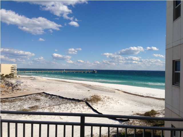 Great 6th floor unit on the east side of the East A building. Top floor 2br/2.5bath with bunk alcove. Fully furnished with tile LR and carpeted bedrooms. Granite counters and stainless appliance package. Tons of water amenities on 490' of prime beachfront; lazy river, fitness center, kiddie park, 10 gas grills, heated upper pool, zero edge walk in pool, two hot tubs and more. On site mgt. and great rental program.