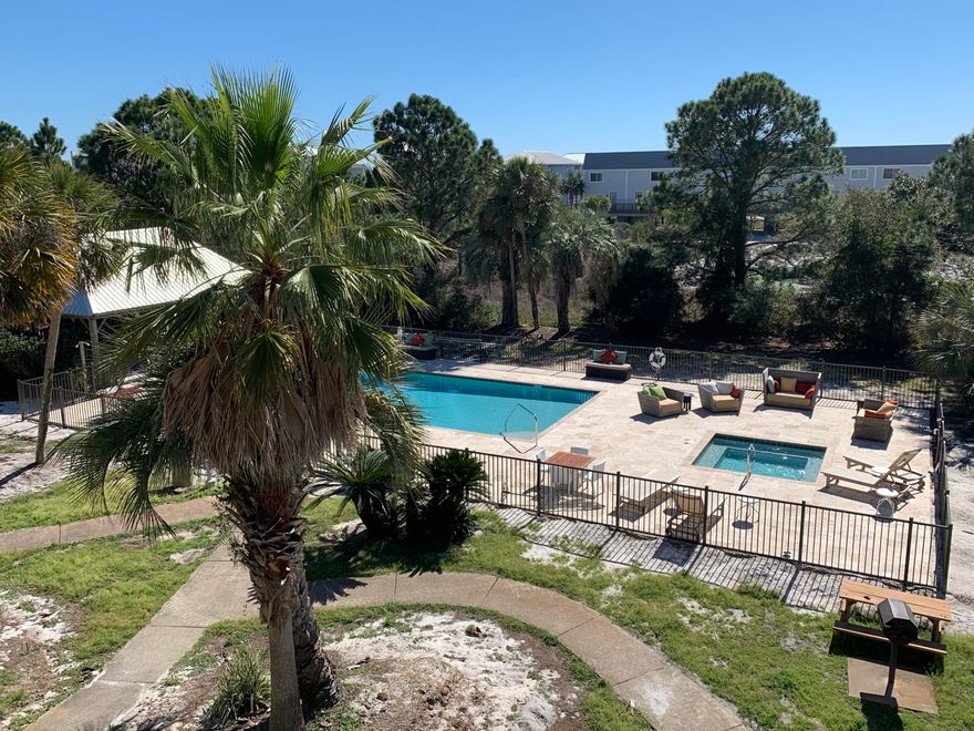 Located south of 30a in Seagrove Beach and just steps to the beach! This studio unit is on the 2nd floor close to the elevator with Gulf and lake views and overlooking the pool and new whirlpool/hot tub. This condo has been updated with wood/tile flooring throughout, stainless appliances, granite countertops and more. Beachfront II has been under substantial renovation including pool area decking and new metal roofing including cabana. Exterior has been updated with new siding and is currently being painted in a neutral paint color. This unit is sold completely furnished and rental ready.