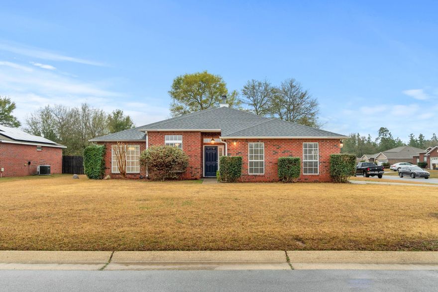 Beautiful 4 bedroom 2 bath home on a corner lot in a non-HOA community.  This home features a new roof in Sept 2021.  
Inside you will find an uncommon double-sided fireplace.  Guest bedrooms are at the front and side of the home.  The primary bedroom in located at the rear of the home. 
All bedrooms are freshly carpeted in March 2022 and new LVP installed in main living areas and kitchen also in March 2022.  The entire interior has been freshly painted. Kitchen cabinets are also freshly painted.  This home has been spruced up from top to bottom.  
The fully fenced back yard offers plenty of play or relaxation space and has lots of room for a pool addition.  This home is ready to personalize with new owner kitchen upgrades after purchase.
