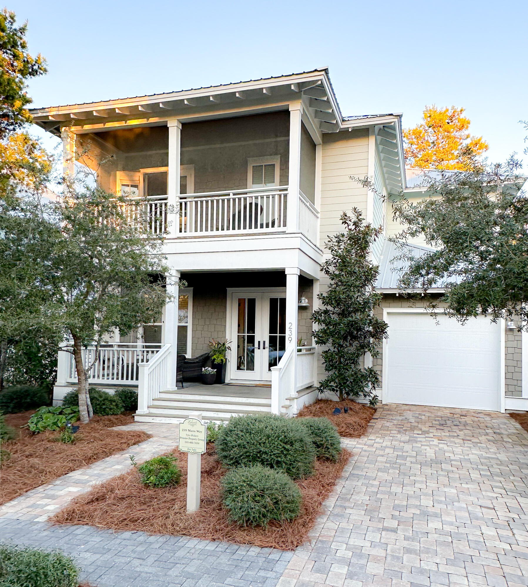 With Grayton State Park as a backdrop, this already-private back yard blends seamlessly with the 4 bedroom, 4 bath residence. A screened porch, the width of the house, joins the indoors to the outdoors, and allows entertainment space to flow easily from inside out. Even during rain, the sound of waves can be enjoyed from one of the 4 porches, which account for almost 1,000 sq feet of covered outdoor space.All four bedrooms have walk in closets and accommodate king size beds. Three of the bedrooms have ensuite bathrooms, as well as direct access to a porch. In addition to a large shower, a relaxing soaking tub is included in the primary bath.