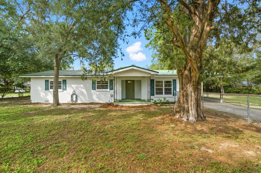 Built in 1960, this well-maintained 4-bedroom, 1-bath home offers approximately 1,548 square feet of living space on a full acre with no HOA. The home features updated laminate wood flooring throughout, a refreshed interior and exterior paint, and a beautifully updated kitchen with repainted cabinets and new granite countertops. The laundry area includes a convenient sink, toilet, and shower.Recent upgrades include a 2022 HVAC system, PEX plumbing, a new breaker box, and a durable metal roof. The septic system and drain field were replaced in 2017, providing peace of mind for years to come. Outside, you'll find a 1,253 square foot metal barn, perfect for storage, workshop use, or recreational space. The property also includes a custom-built gazebo on a concrete slab, mature fruit trees, and both chain-link and field fencing that surround portions of the acre. Survey available.
This solid, thoughtfully updated home provides both comfort and functionalityready for its next owner to enjoy.
Room measurements not available; buyer to verify all dimensions and square footage if important.