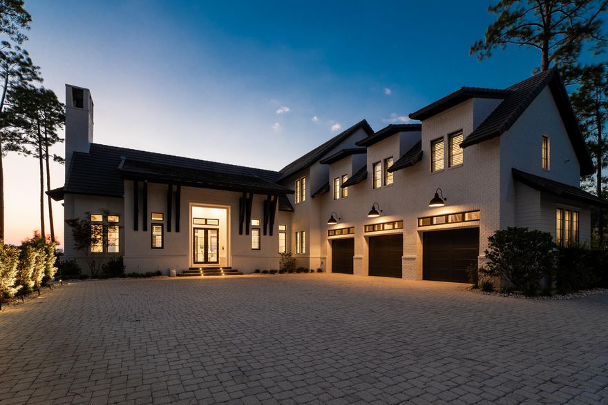 This one Acre, Private and luxurious bay-front estate designed by architect Geoff Chick is the perfect home for making family memories and watching year-round sunsets for years to come. At just over an acre and 100 feet of west-facing frontage on the Choctawhatchee bay, this 5,103 square foot estate features plenty of room for your toys in the three car garage and a newly built dock that extends as far out as any home on the point with 3' - 3.5' of depth at the boat lift. Facing the sunset, you'll find a large covered patio with outdoor kitchen, motorized smart shades, and a large 20x40 heated saltwater pool to entertain family and friends all year long. Inside, you'll find beautiful high ceilings, Grecian limestone floors, a stone fireplace, and an open entertainment space. The Kitchen.. Inside, you'll find beautiful high ceilings, large windows, motorized sunshades in the living space, Grecian limestone floors, a stone fireplace, and an large, open entertainment space. The kitchen boasts high-end stainless appliances for the chef-at-heart, plenty of cabinetry and just off the living space is a hidden butlers for all the big games needs. Additionally on the first floor you'll find a spacious Master bedroom, sitting area/office space, a spacious master bathroom, half bath and laundry area. Upstairs boasts four separate bedrooms with en-suite baths, an entertainment space, a movie room, and a large bonus space that can be used for office space, game room, bunks, etc. This luxury home in one of the hottest areas of bay front property in the Destin, Miramar, Santa Rosa Beach, and 30A areas - especially as a sunset facing property. All information is deemed accurate, but buyer and buyers agent to verify all information. 