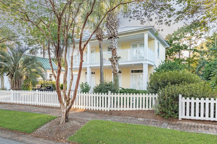 Beautiful 4 bedroom Florida cottage with garage located in Crystal Lake in Sandestin. It has a newly fenced in backyard with plenty of room for your pets, entertaining, or a pool if you wish. The home has been freshly painted. The first floor offers hardwood floors throughout the living area and master bedroom, which features a large master bathroom with separate shower and tub as well as a double vanity. There is an additional bedroom on the first floor along with a half bath and laundry room. The kitchen has beautiful granite counter tops and stainless steel appliances. Upstairs are two additional guest bedrooms, a bathroom and porch. The over-sized single car garage accommodate a golf cart and car along with all your bikes and beach toys. Golf cart will stay with the property. Enjoy all the things Sandestin has to offer including the beach, tennis, golf or the Village of Baytowne Wharf to enjoy a great meal, concert or just shop in the many wonderful stores! 