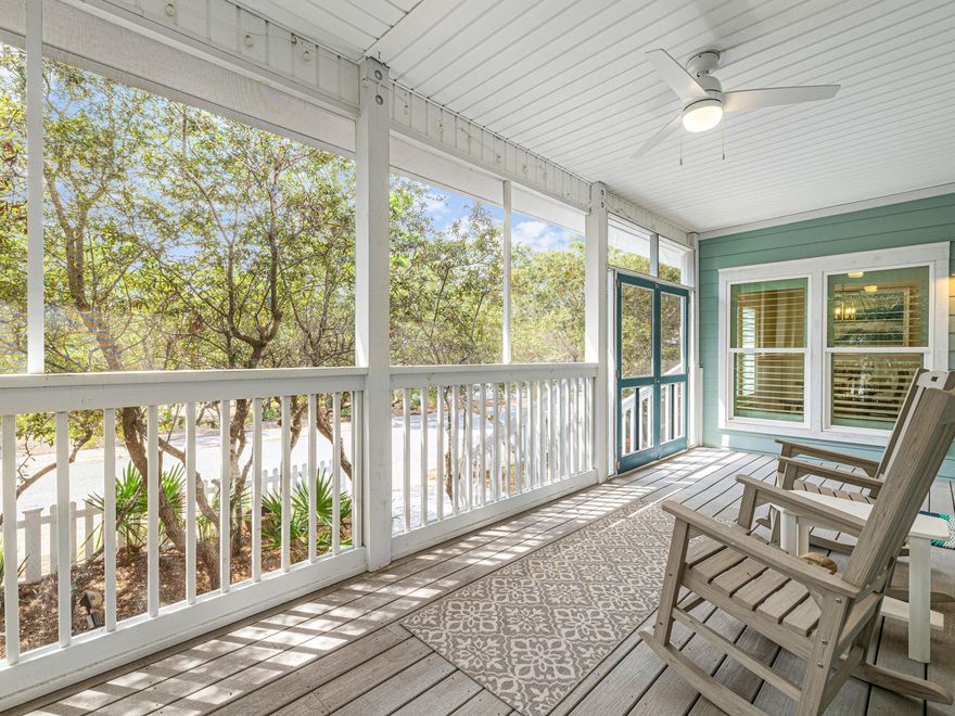 Situated in the gated beach community of Old Florida Beach, this attractive two-story Florida cottage was completely remodeled and updated in 2017. The beautiful carriage house above the two-car garage was added in 2018 followed by a new pool and fire-pit for socializing on the paved patio.  Recent additions include a new roof in 2022. This well-dressed residence is just three lots from access to the community's private beautiful beach.  Step inside from your screened in front porch to find this spacious home with hardwood floors throughout the living areas.  You will have everything you need on the first floor including a laundry room and master suite with under-floor heating in the master bath and a large walk-in closet.