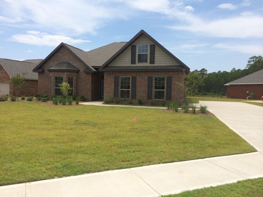 This Bonaventure plan is set on a corner lot. Home Features Side Garage with a Bonus room above garage. Sunroom off the living room and a 12x14 covered porch. Many upgrades on this home including Hand Painted Bisque Cabinets, Granite Countertops, GE SS Appliances, Wood Floors throughout, 18x18 Tile, and Brushed Nickel Plumbing. Master bath features Tile shower and separate garden tub. *Bonus room has a closet and can be used as a 4th bedroom.
