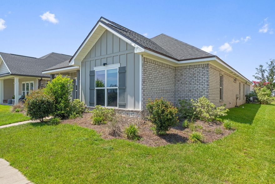 Welcome to Yellow River Ranch, one of Milton's newest and sought-after communities! This like-new 3-bed, 3-bath home offers the perfect combination of luxury, comfort, and convenience--whether you're looking for a primary residence, vacation getaway, or fully furnished investment opportunity. Situated on a peaceful pond, this beautiful home offers relaxing waterviews from your covered porch. Step inside, you're greeted by a bright, open floor plan that flows effortlessly from room to room. High ceilings, tasteful finishes, and abundant natural light create a warm and inviting atmosphere throughout the home. The open living area is the heart of the home, offering plenty of space to entertain or unwind. It flows seamlessly into a modern kitchen equipped with stainless steel appliances, Granite countertops, a large island with seating, and a generous pantry. All of the three bedrooms offers comfort and privacy, with plush furnishings, ample closet space, and decor. This home is sold fully furnished and truly move-in readyeverything you see conveys. YRR offers a community pool, playground, and coming in July 2025 pickleball, tennis, and basketball courts. The neighborhood is planned with sidewalks and green spaces, making it great for walking, jogging, or bike rides. Conveniently located just off I-10 in Milton, you're minutes from schools, shopping, dining, and an easy commute to Pensacola, Whiting Field, or the beautiful Gulf Coast beaches of Navarre and Pensacola