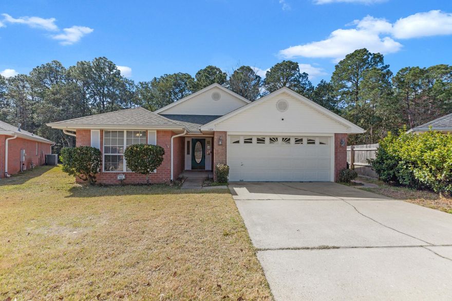 Charming 3-Bedroom Home in Emerald Village - Move-In Ready!Welcome home to this beautifully maintained 3-bedroom, 2-bath brick home in the highly sought-after Emerald Village community of Fort Walton Beach, FL! Perfectly located just outside the Hurlburt Field side gate, this home offers both convenience and comfort.Step inside to find freshly painted interiors and tile flooring throughout, creating a bright and low-maintenance living space. The spacious living area flows seamlessly into the kitchen and dining area, making it perfect for entertaining.Enjoy energy efficiency and savings with solar panels, a fantastic feature that reduces utility costs year-round. The primary suite offers a private retreat with an ensuite bath, while the additional bedrooms provide ample... space for family, guests, or a home office.

Outside, the backyard is ready for relaxation and gatherings, with plenty of space to make it your own. Located close to shopping, dining, and the beautiful beaches of the Emerald Coast, this home is a must-see!

Schedule your showing today and make this Emerald Village gem yours! 