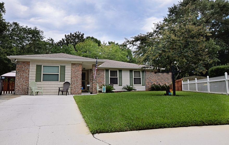 Beautifully renovated 3 BR home with quarter acre lot on cul-de-sac! Updated pictures on 7/19. Great Niceville location close to schools, shopping, recreation, hospitals and Eglin AFB. Open floor plan with large living space, kitchen and dining area. New Granite Kitchen countertops, crown molding and can lighting. New sliding French doors lead from living area to over 450 sq ft of patio and large back yard. Flooring updated with engineered wood flooring in common areas with tile in wet areas, bedrooms and den are carpeted. Two sheds on concrete slabs in back yard (15 x 15 and 15 x 12)--larger one has electrical power. Room for 4 cars or 2 cars with RV/boat. Note: Buyer to verify all information to include dimensions/sq ft. HVAC/Gutters--2015. Roof--2005. Hurricane shutters.