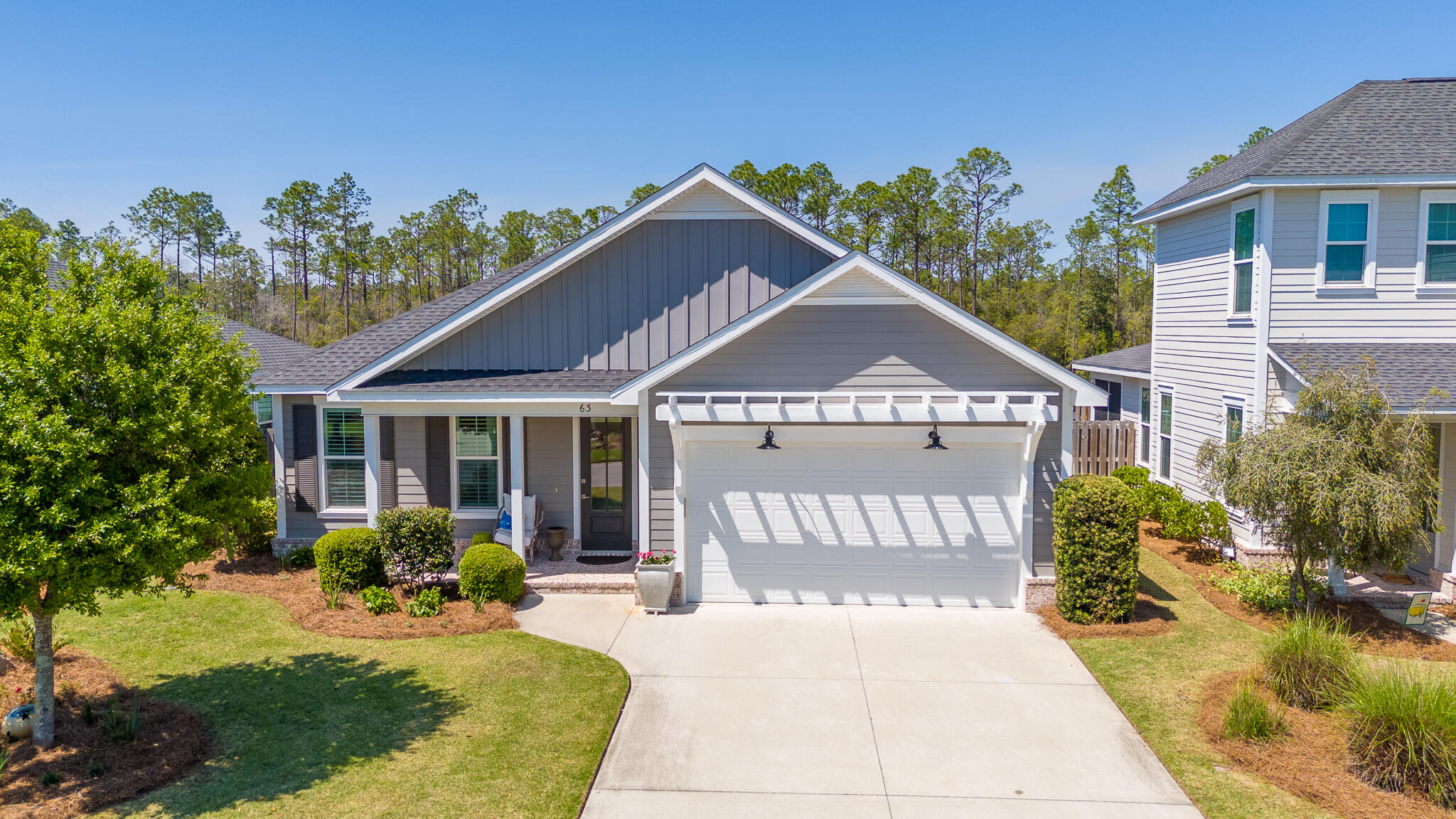 Welcome to the tranquil elegance of Watersound Origins. This lovely single-story home offers a spacious open floor plan with 9-foot ceilings, quartz countertops, Bosch gas stove, tankless water heater and luxury vinyl flooring--all combining comfort with coastal style. Beautifully integrated built-in closets offer both functionality and seamless design. The Bella plan includes 3 bedrooms, 2 bathrooms, and a 2-car garage. ChargePoint EV garage unit installed and ready for the new owner. The Origins community boasts outstanding amenities, fostering an active and social lifestyle, within close proximity to stunning beaches, shopping, and dining. Surrounded by the natural beauty of the Florida Panhandle, this home is your gateway to the best of Florida living.