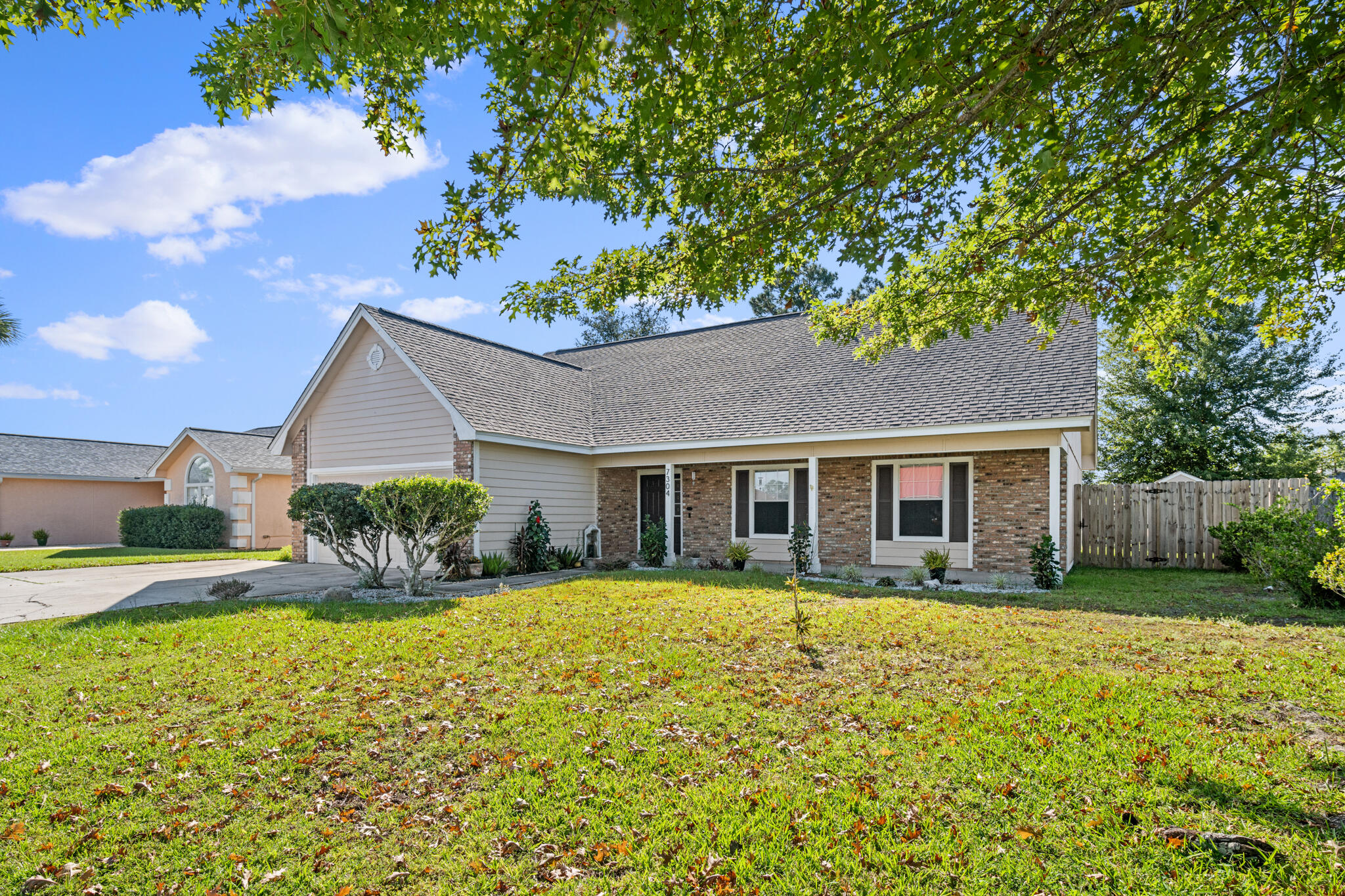 *Assumable VA Mortgage, 2.75% Interst Rate*  Discover this beautifully updated 4-bedroom, 3-bath home with additional office space in the desirable Callaway Pointe neighborhood of Panama City. Given the upgrades and renovations done to this home it has an Effective Year of 2015. The heart of the home is the newly renovated kitchen, complete with butcher block countertops, stainless steel appliances, including a gas stove! The Office/5th bedroom is the only room in the house with carpet, adding a touch of coziness. The large living room features charming shiplap walls, a ceiling fan, and a cozy wood-burning fireplace--perfect for relaxing or entertaining.  Upstairs, a spacious loft area connects two of the bedrooms, offering additional living space. Ceiling fans are installed throughout the home for year-round comfort. 2-car garage with a new belt-drive garage door opener, plus a powered shed in the backyard for extra storage or workshop needs. The home also comes equipped with a Ring Doorbell and Ring Camera for added security.

The seller is offering a free one-year home warranty through American Home Shield at closing, ensuring peace of mind. This home is located in an X Flood zone (minimal risk), flood insurance should not be required.   Energy-efficient gas appliancesstove, water heater, furnace, and dryeradd to the home's appeal.

Home is located just 10 minutes from Tyndall AFB, 30 minutes from the beach, and 40 minutes from Pier Park. You'll also enjoy easy access to nearby outdoor attractions like the Callaway Boat Ramp and "Under The Oaks Park" on the bay, both just minutes away.

This home offers the perfect combination of comfort, convenience, and modern living in a prime location.

Given the upgrades and renovations done to this home it has an Effective Year of 2015.  Home has a Termite Bond, Roof is 2020, HVAC is Newer, Heater Heater is 2017