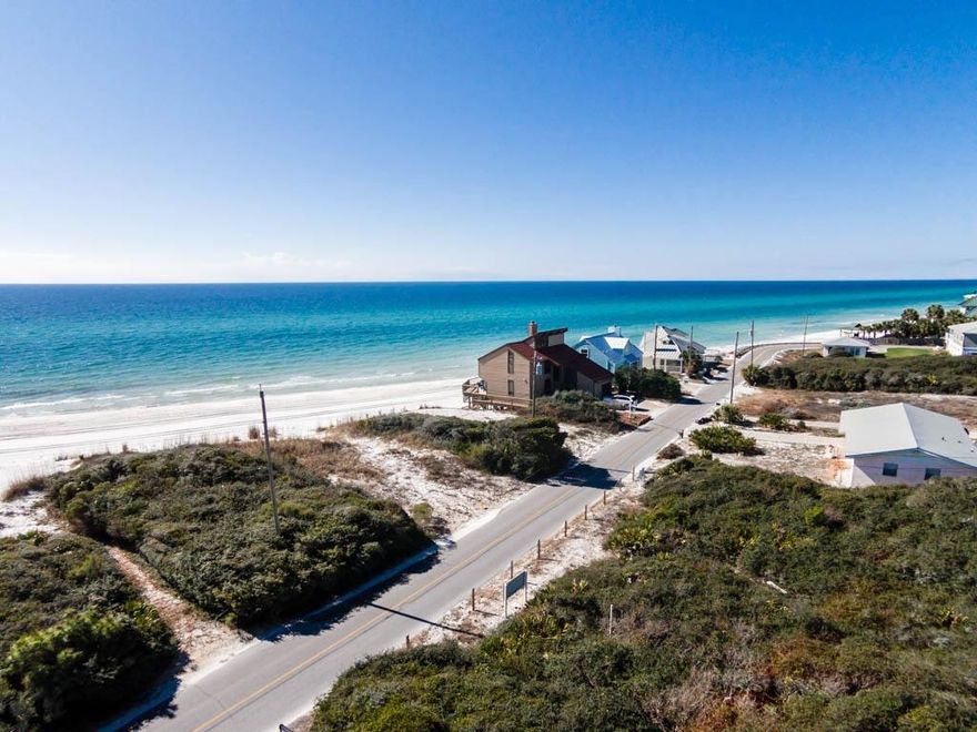 What a find! Large gulf view lot with no HOA or build out. This large lot is just steps to the beach and there is ample room for your beach house, pool and a guest cottage. Very close to the newest shopping mecca in the 30A area. Great location and an easy bike ride to Alys Beach, Seacrest Beach and Rosemary Beach.