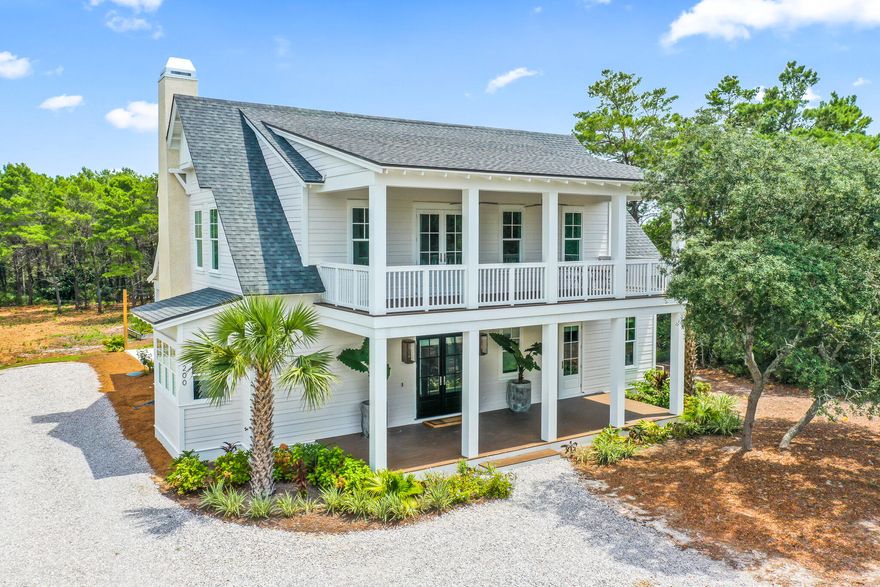 Back on market at absolutely no fault of the seller! Welcome home! Built by Romair Construction, this home sits on almost a half of an acre in Inlet Beach with 4 full bedrooms and 4 1/2 bathrooms. With tons of incredible natural light and multiple indoor and outdoor living spaces, this home is offered mostly furnished and is colorfully decorated in a Palm Beach style. Plenty of room to add a full carriage house plus a pool and still have lots of yard and patio space. Easily walkable to multiple shops and restaurants and an easy 5 minute walk to the beach. You can ride your bike to Rosemary Beach or 30Avenue beautiful, and come home to relax on the patio and enjoy the Florida sunshine! Don't miss this opportunity in popular Inlet Beach to make this your full time home or vacation rental