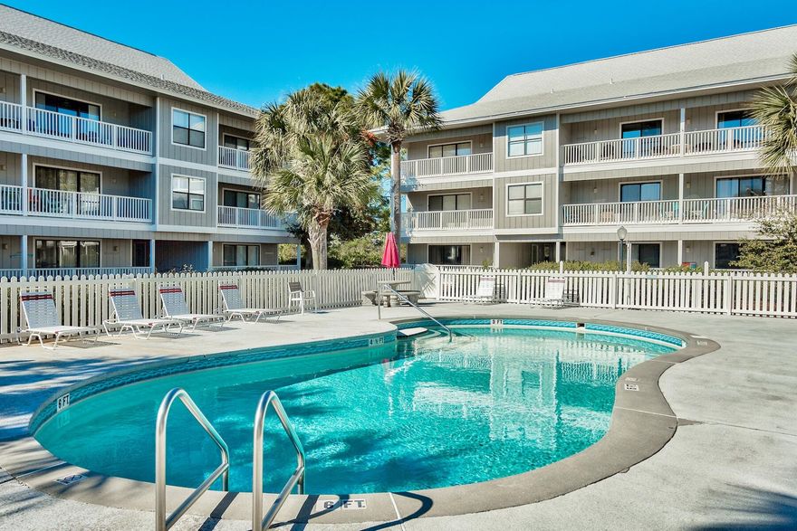 This Beachwood Villas 3 bedroom is located in the heart of Seagrove. The spacious condominium has undergone numerous upgrades including tile flooring throughout. Positioned on the first floor with a covered patio overlooking the beautiful green space. It's a easy short 3 minute walk to the white sandy beaches and emerald green waters of the gulf. Beachwood Villas offers excellent amenities, with two lighted tennis courts, two community pools, and is pet-friendly. Selling fully furnished and ready for your spring break and summer vacay plans.