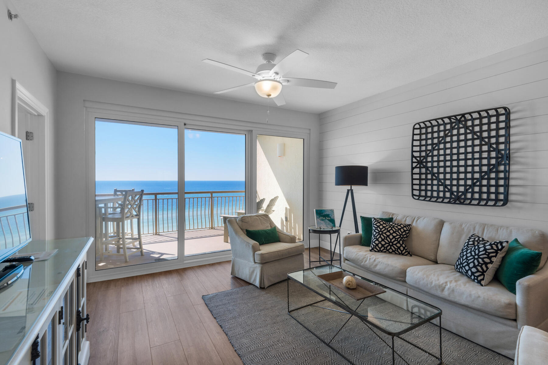 Designated Beach Frontage for High Pointe Owners and Guests.This beautifully appointed unit will not disappoint. Previously remodeled down to the studs.  You cannot help but appreciate the upgrades that start at the entry hall.rPresent owners upgraded the door & windows to hurricane code in living area. Not the usual layout for a unit in this complex.You feel the difference as you enter the unit. Shiplap hallway, living room, and under bar.Functional entry nook.Coretec XL floors are commercially rated and perfect for high traffic! Kitchen updates include a coffee station, extra storage, and Vicostone Quartz countertops there and  baths as well..  This has had extensive owner usage but rental  projections are attached.Complex has the look and feel of a small resort with beachside grill.