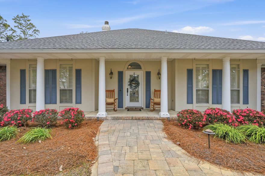 A truly exceptional one-story executive ranch, thoughtfully designed for those who appreciate quality, privacy, and the luxury of space. Nestled on a quiet cul-de-sac within the gated Southwind community, this waterfront property offers a rare opportunity to enjoy peaceful surroundings, expansive outdoor living, and the potential to further enhance your water views over time. With 4 bedrooms and 3.5 baths, this versatile layout is ideal for multi-generational living or hosting guests. The home features two private primary suites, each beautifully appointed with an ensuite bath, walk-in shower, garden tub, and spacious walk-in closets--creating comfortable, private retreats within a home built for connection.  From the moment you step inside, you're welcomed by vaulted ceilings and a stunning stone gas fireplace, creating a warm and inviting atmosphere. The open-concept design seamlessly connects the eat-in kitchen, formal dining area, and spacious Florida room--perfect for entertaining, holidays, and everyday living. A light-filled sunroom offers a peaceful escape for morning coffee or unwinding with a good book while taking in the natural surroundings.  Step outside to your large private outdoor oasis, where 100 feet of waterfront awaits. While the natural vegetation currently offers added privacy, selective clearing could easily open up beautiful water views. Enjoy the space to relax, entertain, and take in the peaceful surroundings of your serene, waterfront setting.  More than just a home, this is a place to gather, unwind, and create lasting memories. Schedule your private showing today.
