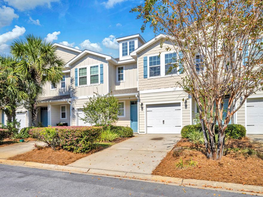 Welcome to effortless coastal living in the desirable Water Oaks community, where your HOA takes care of lawn care, landscaping, exterior maintenance, and insurance--freeing up your time for what matters most. Just minutes from the laid-back shores of Blue Mountain Beach and Topsail State Park, this freshly updated two-story townhome is move-in ready with all-new appliances, new carpet, and a freshly painted interior. The bright kitchen, featuring granite countertops, white cabinetry, and stainless steel appliances, flows seamlessly into the open living space, perfect for entertaining or relaxing after a day on the sand. Upstairs, you'll find a spacious primary suite, two additional bedrooms, a guest bath, and a convenient laundry area. The tiled shower adds a touch of style, and the garage provides extra storage or parking. Located close to Point Washington State Forest hiking trails, local seafood spots, and four public beach access points, this townhome puts you at the center of the 30A lifestyle.