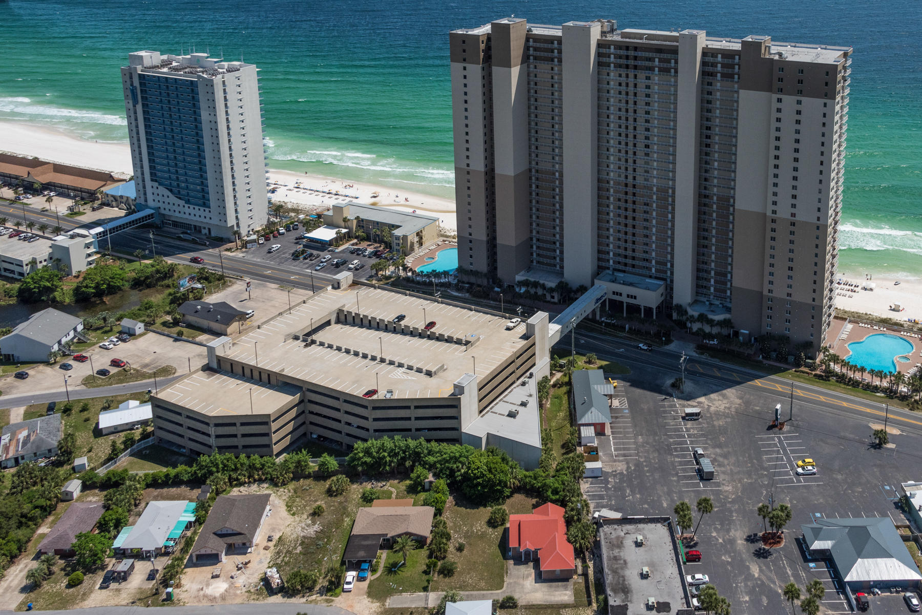 Beautiful corner unit on the 12th floor. Comes fully furnished. New sleeper sofa with thick luxury mattress and Sunbrella fabric. Rental program in place. Electricity runs on average $130 per month. Rentals on the books will convey. 2018 $20,993 and so far in 2019 $16,733 in rental income. Looking for your slice of heaven at the beach? This is a great starter unit with a big bang for your bucks. Hallway bunk sleeps two more and with pull out couch can accommodate 6 total. Close to Pier Park with shopping, entertainment, and restaurants. Tidewater offers 24/7 in-house security.
