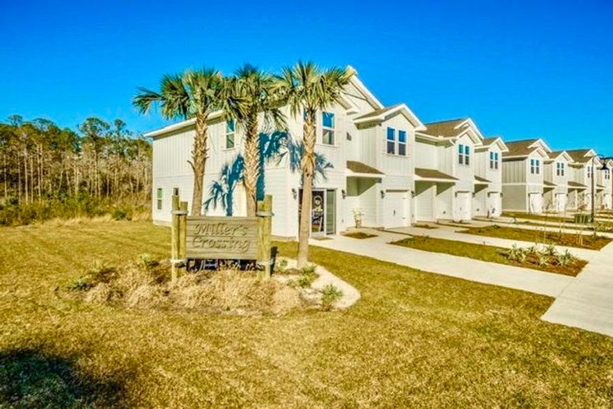 Brand spanking new townhouse in Santa Rosa Beach with Garage just waiting for your furnishings and decor! One block from 331 and bay access at the end of JD Miller! Granite and stainless in kitchen and all bathrooms have granite! 3bedrooms up, 2 full baths with powder bath down. Gray laminate floors throughout, no carpet!! Close to everything and just 1.5 miles from Blue Mountain Beach! One block from South Walton High School. No flood insurance required for this unit! This unit was rented for $2100/month. Seller has Ownership  interest in this property