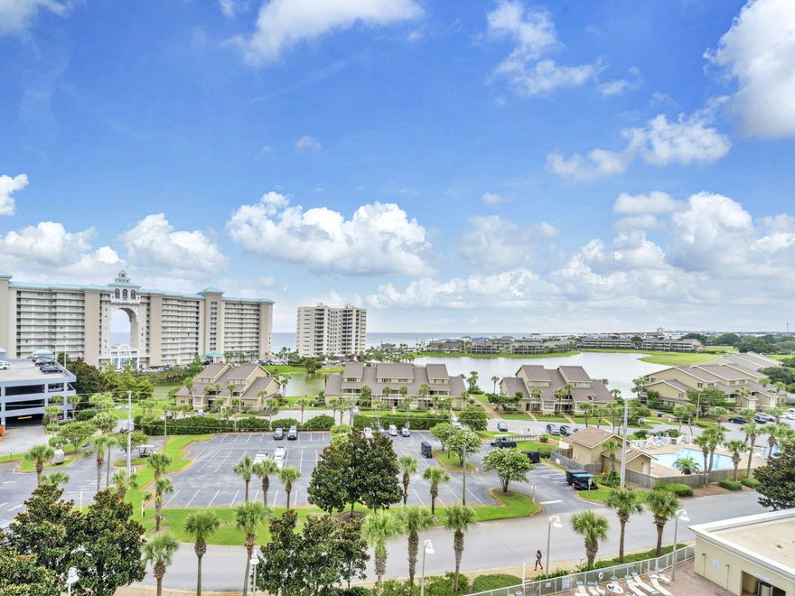 Experience breathtaking views from this spacious seventh-floor condo in sought-after Ariel Dunes II. This elegant two-bedroom, two-bath residence offers a luxurious coastal living experience, located near Destin's best stretch of white sandy beach, with panoramic vistas of the Gulf of Mexico. The condo features a generous gulf-front master suite with a spa-like ensuite bath.  The expansive living area, with its large windows and ample balcony, is perfect for taking in magnificent views. The gourmet kitchen, boasting brand-new stainless steel appliances, sleek granite countertops, and natural cabinetry, is perfect for culinary enthusiasts.  All new flooring has been installed along with updated bathroom vanities. Residents of Ariel Dunes II enjoy an array of resort-style amenities, including four pools totaling 24,000 square feet with seasonally heated sections

eight tennis courts, an on-site restaurant "Cabana Cafe," an 18-hole golf course with a pro shop, and 2,000 feet of private beach access. Additionally, the Seascape community now features a new Towne Centre at the north entrance, home to popular venues such as Acme Oyster House, Thrills Laser Tag and Arcade and 2 Birds Coffe & Caf??. This condo comes, fully furnished for immediate enjoyment. Whether you're looking for a second home or an investment property, Ariel Dunes II provides the perfect blend of luxury, convenience and coastal charm.