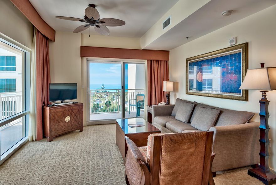 Enjoy easterly gulf views as far as Panama City Beach as well as resort and pool views from the wraparound balcony of this 6th floor condo. Plenty of room to accommodate all of your guests! This lock-off floor plan allows you to utilize it as a 2 bedroom, or 1 bedroom and a studio to increase your rental opportunities. The one bedroom offers a full kitchen with a breakfast bar as well as a dining area open to the living room and a master bedroom, bathroom and washer and dryer. The lock-off (studio/second bedroom) features a morning kitchen with coffee maker, microwave and fridge, a king size bed and sleeper sofa and private bathroom.