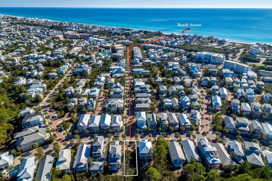 The best available lot in Seacrest! Uniquely situated with the front view facing a wide tree-lined & brick paved street. Rear view offering the privacy of a natural Florida landscape and walking trail. This idyllic coastal community of cottage-style homes boasts an impressive 12,000+ square foot lagoon pool with fountain and waterfall features. Seacrest Beach is bordered by Rosemary Beach and Alys Beach, each with their own one of a kind shopping and dining venues, as well as seasonal entertainment and events. The deeded beach access is located immediately across Scenic Highway 30A through Sunset Beach.Tram service is available to the beach. Enjoy walks, bike rides, and exploring one of the most stunning settings along the Gulf Coast. ***Buyer is responsible for personally verifying details about this property. Any information contained in this listing is believed to be accurate but is not guaranteed.***