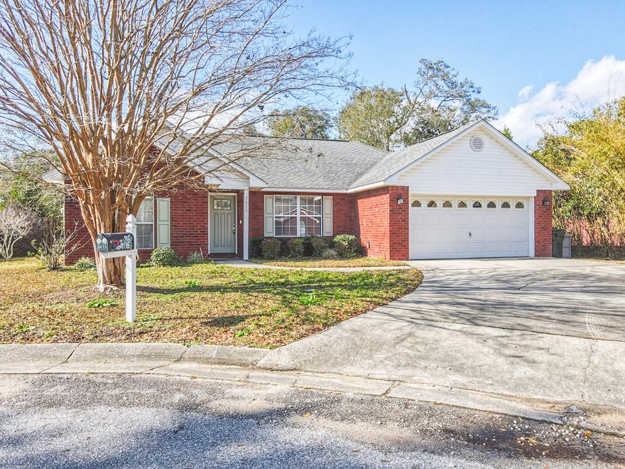 Welcome Home! This adorable cul-de-sac home is ready for new ownership! Perfect for the first-time home buyer, downsizing, second home or investor, this property features 3 bedrooms, 1.75 baths, garage and covered patio.  Upon entry, you will find the spacious living room straight ahead you'll find the dining area with the kitchen situated to the right. The kitchen features granite countertops and pantry. This home features a split floor plan, newer flooring in the main areas, carpet in the bedrooms, bathrooms have had recent updates, master en suite has a beautiful shower. Newer A/C unit approx. 2019. Original home owner took care of this lovely home, ready for the new owner to call home.