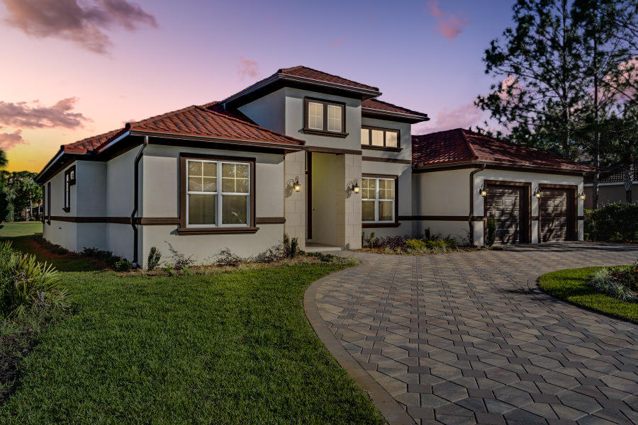 WHAT A VIEW...WHAT A VIEW! Enjoy Choctawhatchee Bay to the north beautiful views of the 17th green to the south of this newly constructed W Gargas home. Be sure to check out the Virtual Tour & Video Walkthrough! Click Photos then Video or Virtual Tour! This brand new house has every extra you could want including enclosed pool w/lanai + Smart Home Touch Technology! The open kitchen with an island features an oversized gas cooktop, double oven, large custom pantry, touch free faucets, pendant, recessed and under-cabinet lighting, along with a wet bar with a wine fridge. The open concept family room with a dining area on one end and custom cabinets and shelving surrounding a gas log fire place and wall-mounted TV on the other end also features a gorgeous coffered wood ceiling!