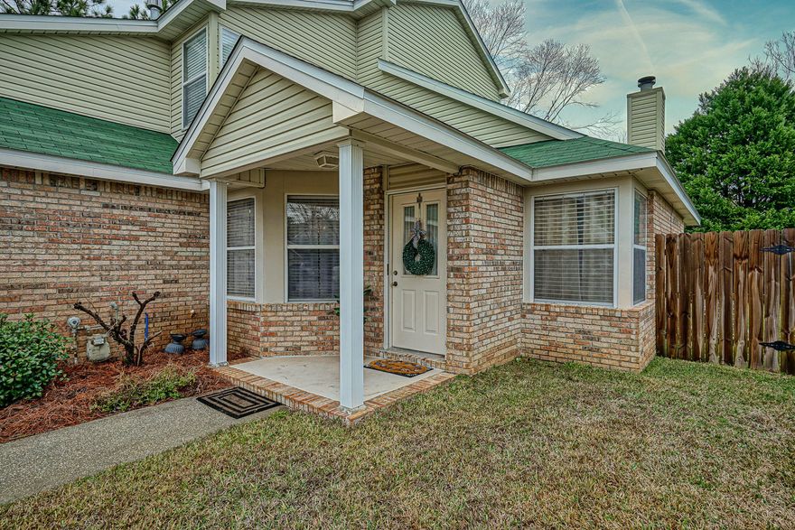 Welcome home to your exceptionally well maintained BRICK and siding home. Nestled on a one street cul-de-sac w all lawn care provided. Searching for a gas grill and gas fireplace with master bedroom on the 1st floor; you've found it! This custom built home has sprinkler system,  lawn pump, privacy fence 3 years old and only one other connected home. Joined at the garages for low noise: No expense spared. Ample parking, quick drive to Hurlburt AFB, FWB Medical and lovely white sand beaches. Upgraded Home Warranty w roof coverage, WDO Inspection and Home Inspections provided with all repairs deemed necessary to be completed. Seller assisting with closing costs. Looking for zero maintenance, move in ready w upgraded kitchen under 280k; welcome home