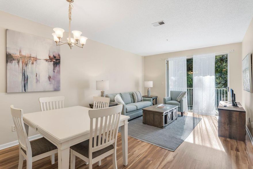 This 2/2 second-floor condo is located next to Grande Blvd at Sandestin Resort, close to shopping, restaurants, Sacred Heart Hospital, the beach and the bay. Walking distance to grocery store, restaurants, movie theater, coffee shop, and more! This unit, in desirable building 7, backs up to a nature preserve, and is a quick walk to the community pool and fitness center. Remodeled with laminate floors, new appliances, new cabinets and new countertops. This condo will make a great home, as well as a vacation unit or rental investment.