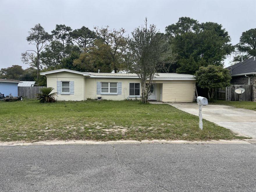 This price is firm. This conveniently located Elliot's Point Home can easily be 4 - 5 bedrooms. The addition is currently used as office for working from home. Possibility to add bathroom as well. Home is bigger than square footage noted due to current HVAC layout that can easily be extended. Downtown Fort Walton Beach, 10 minutes to Destin Florida. This renaissance neighborhood has boat launch and many parks. Located near schools, excellent shopping as well. Sturdy block construction. Metal roof added in 2009. Electrical Updated. Bring your creativity and make us an offer.