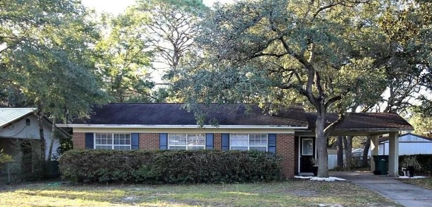 Seller is offering rewiring credit with acceptable offer! Nice, move in ready home in a perfect location in Port Dixie,  very close to Eglin AFB , schools, shopping and the beautiful beaches. This is a solid block home with brick front and features open living/dining area combo, galley kitchen, 3 bedrooms and 1.5 baths. There's a good size Florida room off the dining area , not included in the sq. footage.  Flooring throughout the home has been updated with luxury vinyl. AC is 2016 and roof has been replaced in 2004. Enjoy tranquil evenings in your large, fully fenced back yard perfect for pets and big enough to add a pool.