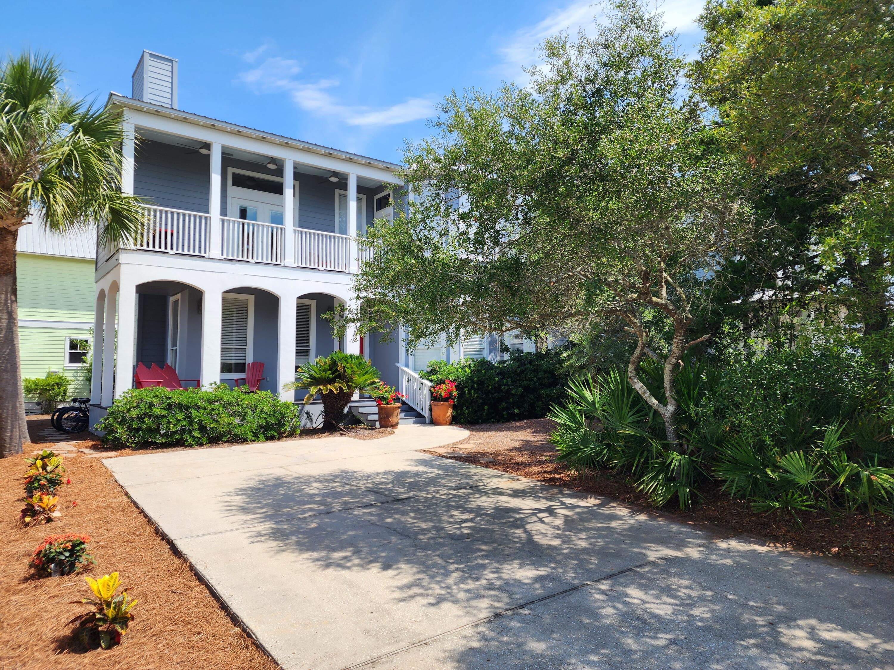 Seacrest Beach gem! 3BR+Bunk on a large lot w/ huge potential for a pool & carriage house - create your family's beach memories of a lifetime in this home! New roof (2023). Unique reverse floor plan: light & airy open living/dining, kitchen, & spacious master suite upstairs; cozy living area, bunk room, & 2 additional bedrooms downstairs. Balcony and porch overlooks Beach Bike Way. Currently used as a full-time residence, this home offers excellent rental potential in a highly desired neighborhood and is one of the best-priced homes in the area! Just moments from pristine white sand beaches of 30A & emerald waters where incredible family vacations are made. Enjoy easy access to the neighborhood pool, and the charming shops of Seacrest Beach, are just beyond. Imagine the possibilities!