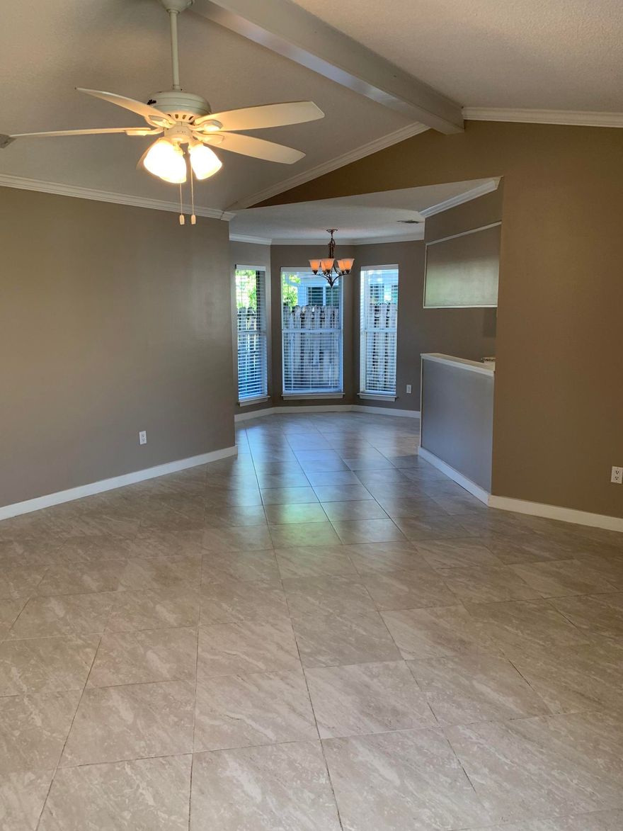 Charming family home in Blue Pine Village. This open and bright 3/2 features all tile flooring, wood burning fireplace, gas stove and other kitchen appliances included (refrigerator not warranted). Tree shaded fenced backyard offers a quaint patio area with fire pit & extra storage shed. Community pool. Owner will consider one medium sized dog or female cat. Any pet must be spayed/neutered and housebroken (NO puppies). Requires a refundable pet deposit and a non refundable pet fee. Uptodate vaccinations required. Tenants also required to carry renter's liability insurance while residing in the home. NO SMOKING! Any person 18 years old or older need to apply separately.