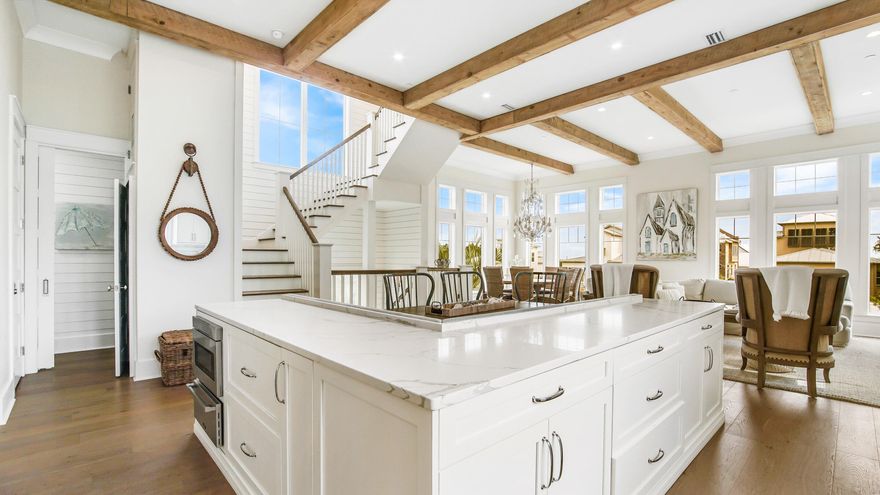 The epitome of a coastal retreat has been stylized for the ultimate in classic beach luxury in Inlet Beach. The execution of this spacious residence was planned for ultimate rest and relaxation with a thoughtful allocation of almost 4,000 square feet of interior living space and over 1,000 square feet of exterior space on multiple levels for the enjoyment of Gulf breezes. Interior fit and finish partners included Truth and Company, and this residence has been featured in numerous publications, including Country Living. Numerous custom touches include a tabby shell stucco fireplace, gracious mahogany doors, extensive outdoor space with sweeping Gulf views, a private pool and many creative, relaxed, intimate spaces for all. This gorgeous home must be seen to be truly appreciated