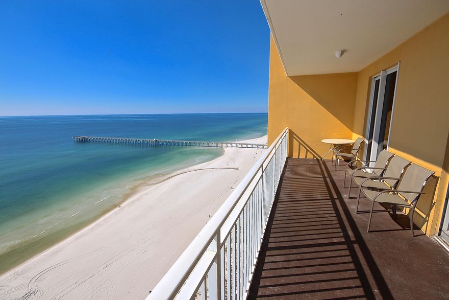 Come enjoy this perfectly situated gulf front two bedroom, two bathroom at Sterling Reef in Panama City Beach, Florida. You won't find a better value on the beach right now than this. A spectacular play of beach-front sunlight reflects off the walls of this tastefully decorated two bedroom gulf-front condo. Wood cabinetry, granite counter tops, color coordinated tile, and matching modern appliances are only a sampling of what gives this property the WOW factor! Go to sleep at night and awaken every morning to soothing ocean breezes as the master bedroom opens directly onto a unit-wide gulf-front balcony. Stake your claim to some of the best beach front paradise Florida has to offer. Amenities include a private pool, a covered parking deck, a fitness center, and so much more.