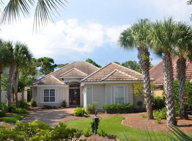 Stunning custom built home in desirable gated golf course community Regatta Bay! This residence was designed with elegance, comfort, and relaxation in mind. It is located on a quiet street at the end of a cul-de-sac with minimal traffic. There has been only one owner and has only been used as their second home. It has never been rented or occupied with pets as is apparent by its immaculate condition. The entry way with a 14 ft. ceiling and decorative tile floor leads you to a wide open floor plan. The large grand room sparkles with lots of windows, crown molding, and 12 inch tile floor. It flows into the dining area and kitchen with breakfast bar. All white appliances in the kitchen plus ALL furnishings, decorations, bedding, etc. in the entire house convey with the sale.
