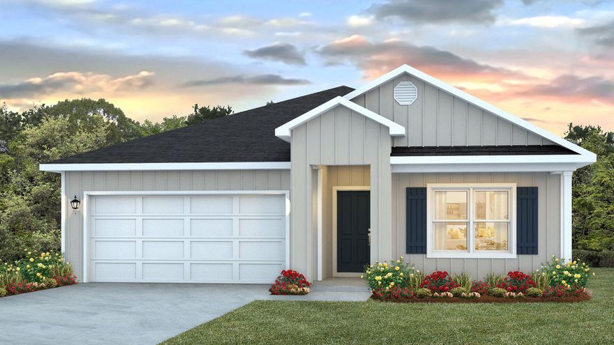 The Cali plan is a beautiful 4 bed, 2 bath home.  As you enter this home, three guest bedrooms are towards the front and are all adorned with sizeable closets and share a full bath. Towards the back of the home, you'll find an open concept kitchen and living room area. The kitchen has an island and a large pantry. The Primary Suite is located off the living area and has a gorgeous bathroom with a separate soaking tub and a spacious walk-in closet. Interior features also include EVP flooring throughout with carpet in the bedrooms and granite countertops in the kitchen and baths. This home comes standard with a Smart Home Technology package which includes a KwikSet keyless entry, thermostat, garage door and so much more.