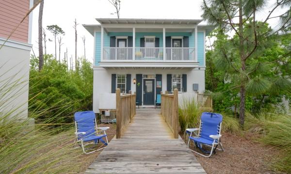 This 2 bed 2 bath gem is within easy walking distance to the beach (400 yards), shopping, dining, the Seaside community and all of Hwy 30A. There are over 26 miles of biking trails in the area and you will be able to cruise down the path to Water Color and great restaurants in the surrounding area!...1st Floor: Living area with sofa sleeper, 42 flat panel TV, DVD and surround sound system. Fully equipped Kitchen, stainless steel appliances, dining table with 4 chairs and additional seating for up to 3 at the bar, and laundry closet...2nd Floor: Queen Bedroom with 19 flat panel TV, DVD, private bathroom. Second bedroom with Double bed, 19 flat panel TV, DVD, private bathroom and patio with a view... Sold fully furnished!