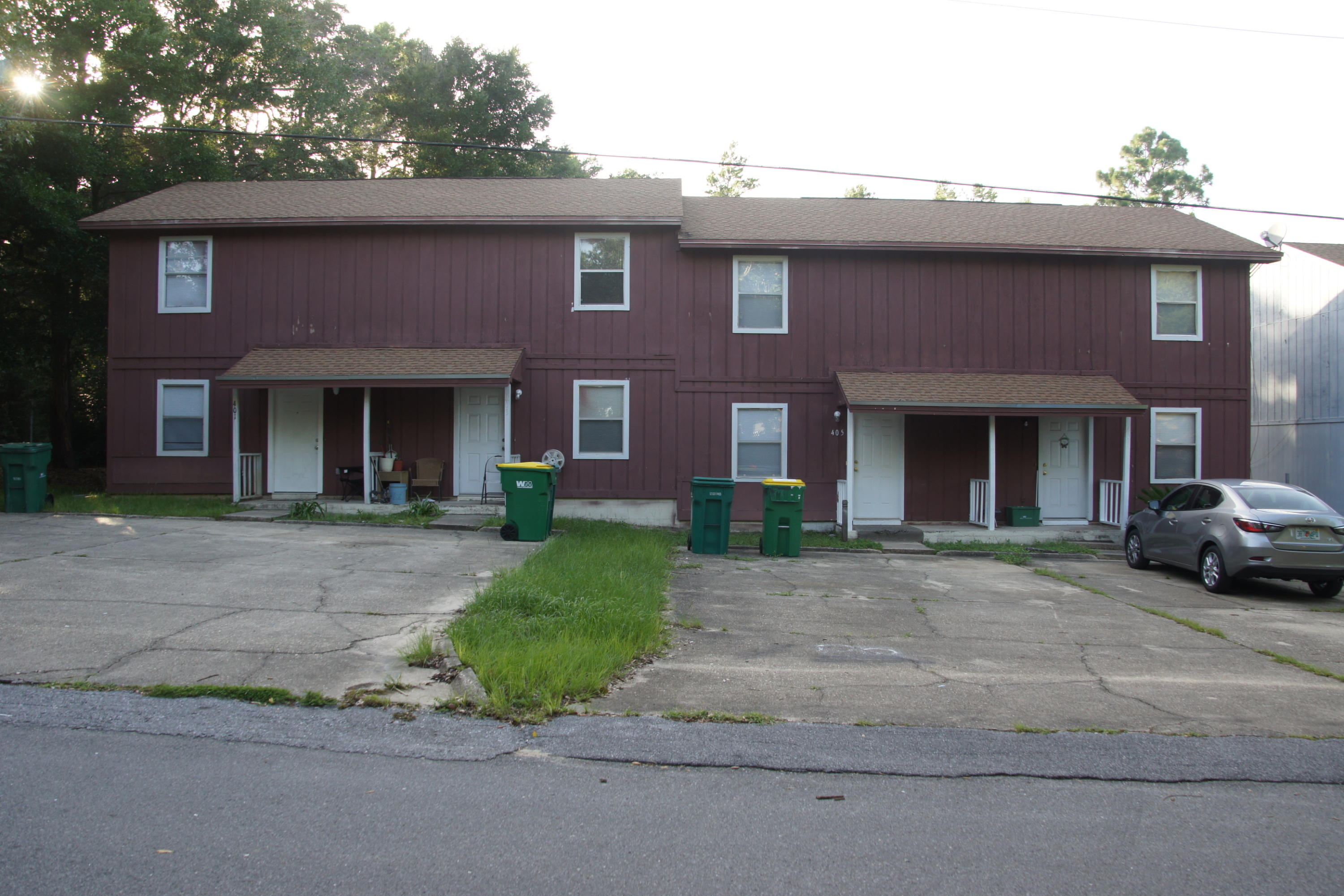 This investment has 4 town homes (2 duplexes). Currently all units are rented. Managed by a rental company. Each unit is 1035 sq. ft. with 2 bedrooms upstairs with a full bathroom and living, dining, kitchen, utility rooms plus half bath downstairs. Roof has dimensional shingles. Seller has approval from city to hook to sewage. No confirmed date. They are also available for sale separately. There is an additional Building of 4 units available. There are 2 tax ID#'s for all for units.