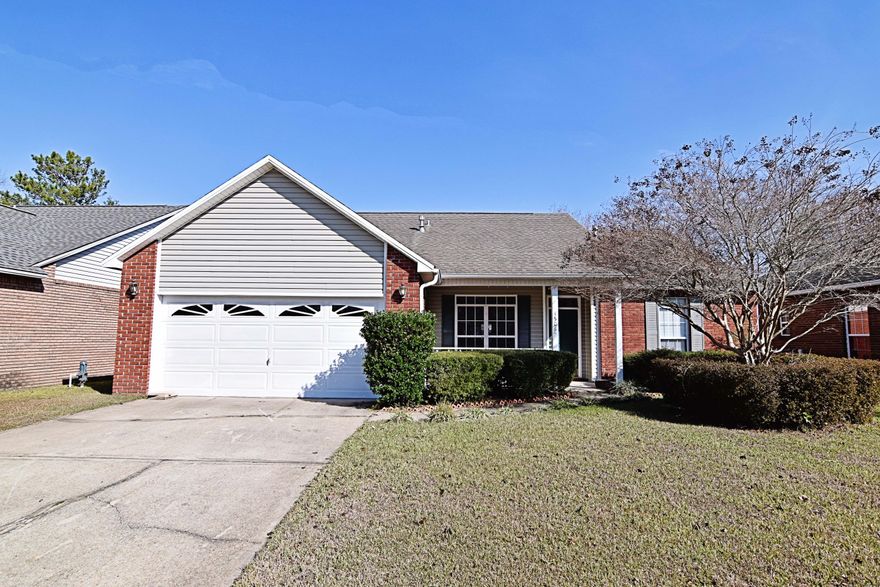 This is the home you have been waiting for! This three bedroom home features a large family room with a high vaulted ceiling and cozy fireplace. The eat in kitchen provides plenty of working space and storage, plus there is a separate dining room that could easily be used as an office. The split bedroom plan is perfect for privacy and the laundry is conveniently located inside on the way to the 2 car garage.There is a nice sized fenced backyard.This popular neighborhood is located close to schools, restaurants and shopping.