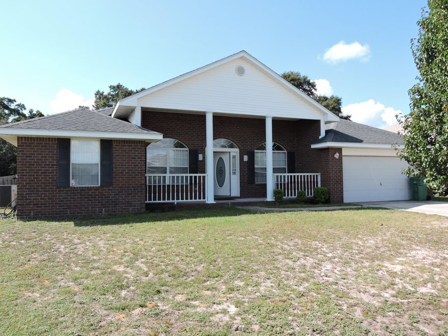 Available Now - This beautiful home is situated on a flat lot with an easy commute to Eglin/7th Group. This spacious 4 bed/2 bath home has a formal dining room, flex space/office, spacious breakfast area, large covered porch in the front and back of home. The kitchen has new refrigerator w/ice maker, stove, dishwasher and breakfast bar. The spacious Mbed has treyed ceilings. The Mbath has a garden tub, dual vanities, separate closets, and a separate shower. The Mbed and rear additional bedroom have access to the covered porch. Laminate flooring in the entryway/family room/kitchen/Mbath. Carpets in bedrooms. Great community playground/picnic area within walking distance. Pets allowed - restrictions and pet fee apply. Please call to schedule an appointment to view today. Weekend Showings