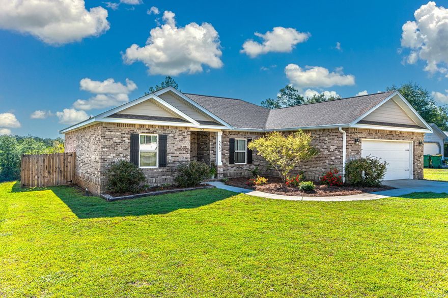 Beautiful 4br/2ba home built by Parade of Homes Winning Builder! Attention to detail and quality of craftsmanship are evident as soon as you walk into this beautiful home. The smart floor plan offers ample space both in living areas and bedrooms. LVP flooring is found in all common areas, with carpet in the bedrooms and tile in bathrooms. All countertops are granite and the home features a tasteful lighting package throughout. Master bathroom features dual vanities, large tile shower, walk-in closet, and soaking tub. Current homeowner has added many features to include privacy fencing, blinds, gutters (check out the feature list for complete details!). Back deck overlooks great .40acre lot, with privacy to the rear. **NO HOA and in a beautiful, established area of Crestview**