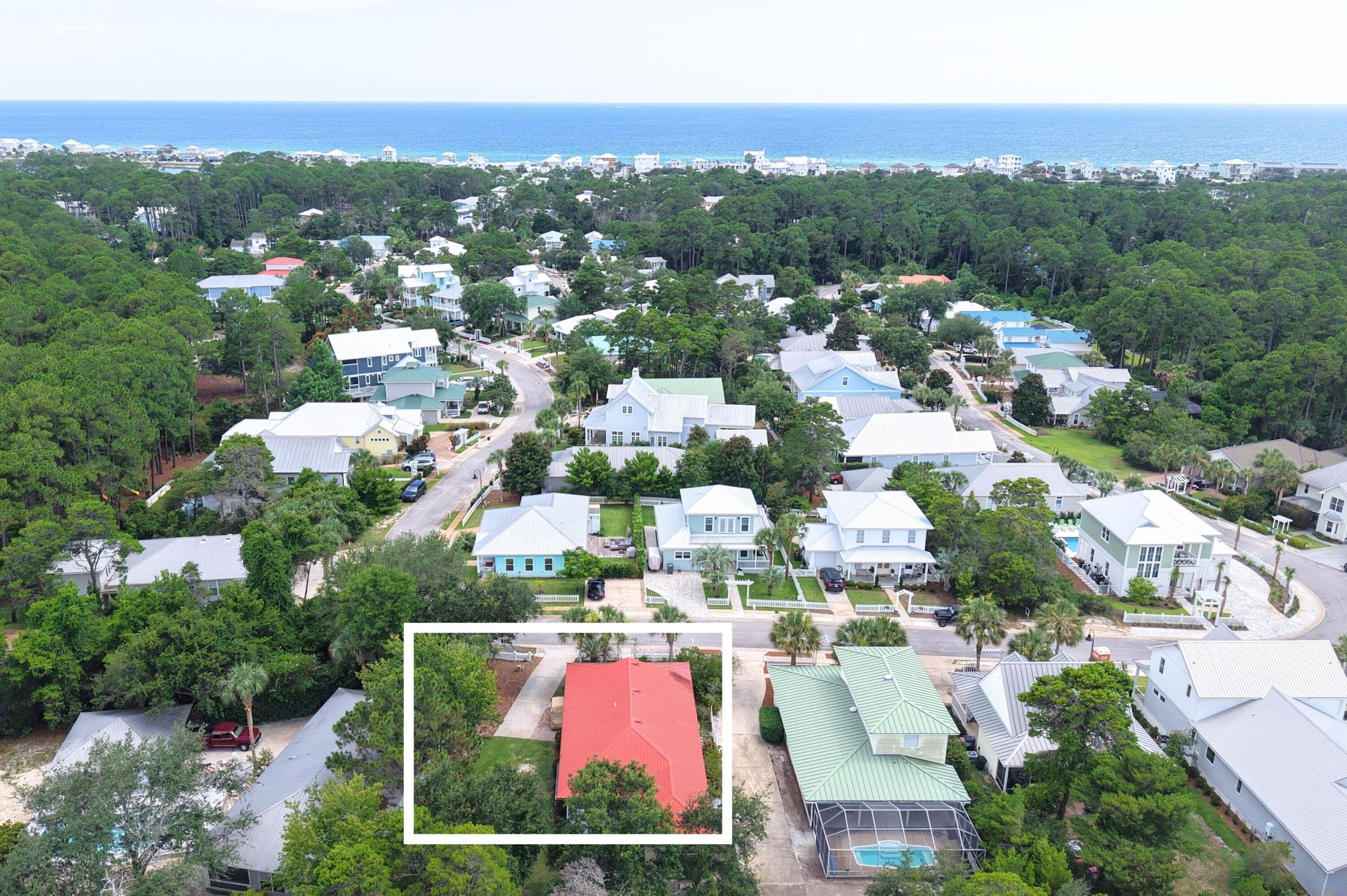 Discover your own Hidden Treasure on the west end of Scenic 30A. This charming Florida beach cottage is just a short stroll to sugar-white sands and emerald waters. Offering rare privacy with no HOA fees, the home features a beautifully updated kitchen and a spacious screened-in porch for relaxing or entertaining. The single-level layout provides easy living, while the quiet location ensures peace without sacrificing convenience. Whether used as a vacation getaway, income-producing investment, or full-time residence, this cottage combines flexibility, charm, and an unbeatable Dune Allen Beach address. A new public beach access point is coming soon is also coming soon. Set apart from the Sea Dunes subdivision, this property enjoys peace and freedom from restrictions. Dune Allen is loved for its laid-back charm, coastal dune lakes, and proximity to Gulf Place dining, shopping, and entertainment. Public beach access points such as Ft. Panic provide parking, restrooms, and ADA accessibility, making beach days convenient for owners and guests alike. A rare find along 30A, this Hidden Treasure Cottage offers the perfect blend of lifestyle, location, and value.