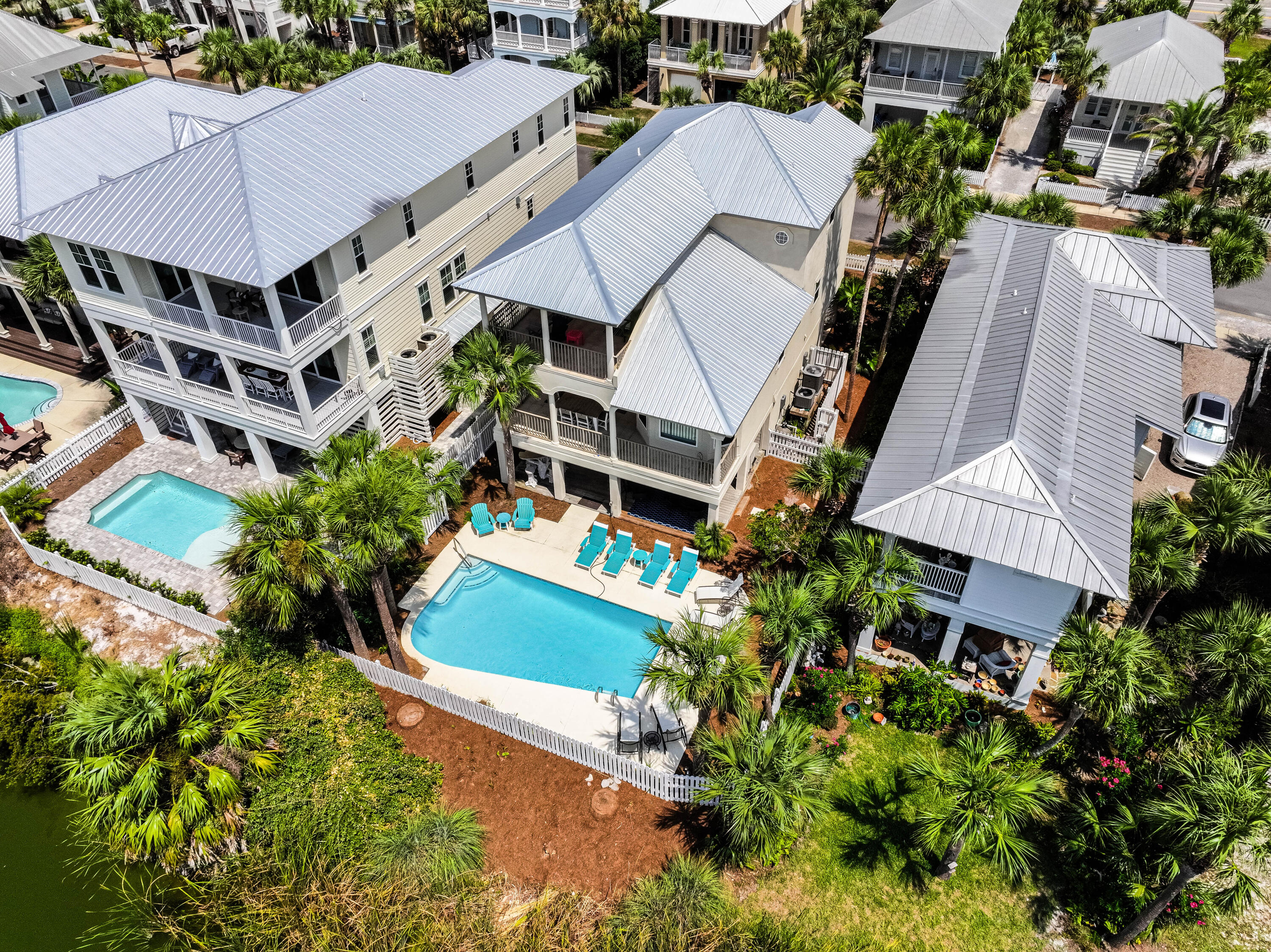 NEW ROOF 2023!!! Destin Pointe is a gated, beach front, resort community located in the heart of Destin. The beaches here are truly unmatched.  The Gulf of Mexico, East Pass, Destin Harbor, and Crab Island all merge to make this area truly spectacular.  The community has 2 pools, a hot tub, tennis courts, and two coastal lakes that serve as a bird sanctuary. 3596 Waverly Circle has a fabulous open floor plan with a huge living room, 3 bedrooms, and a bonus room that easily transforms into a bunk room giving this residence space for 10 people. The home also has 4 balconies to take in the lush tropical scenery or watch the amazing sunsets over the East Pass.