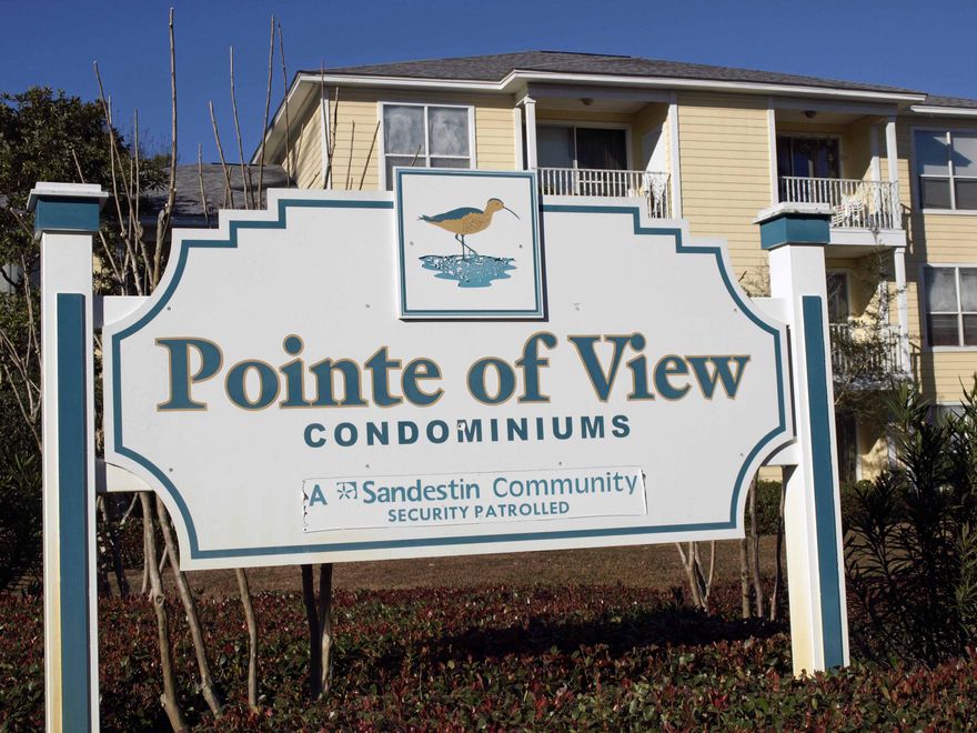 How would you like to live in a friendly, quiet condominium community within a short walking distance to excellent shopping and restaurants...and only minutes from the Beach? Tucked between Grand Boulevard shopping center and the Emerald Coast Sacred Heart Hospital. This beautiful 2 bed, 2 bath condo has everything. It has not been lived in since its recent renovation. Your kitchen has all BRAND NEW Frigidaire ''stainless look'' appliances and BRAND NEW beautiful granite. You have BRAND NEW tile, carpeting, and paint throughout. You have BRAND NEW A/C and heat, along with a BRAND NEW water heater and a spacious laundry room. The building even has a new roof installed in October 2015. This is a second floor end unit with no condo (noisy neighbors above) and lots of natural light.