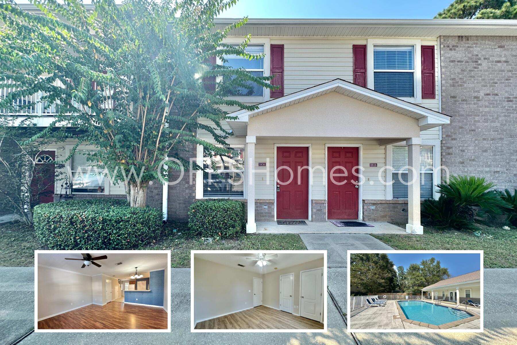 AVAILABLE... September 22, 2025. 2bd/2.5bth ** Photos of remodel comingNEWLY renovated townhome is located in the Blue Water Bay Area near Eglin Air Force Base. New flooring and new paint with bar area between Kitchen, Dining, and Living spaces. Open floor plan on 1st floor. Bedrooms upstairs with their own private baths and extra large closets. Enjoy community pool and clubhouse.NO smoking. 600 minimum FICO credit score required in addition to meeting rental criteria. Pets allowed upon approval with a non-refundable pet fee. All applicants are required to complete an application on https://onefamilypropertyservices.petscreening.com/ regardless of if they own a pet or not. Applicants with an ESA are also required to complete the application.
This property is a part of a Homeowners Association and tenants will be required to adhere to certain rules and restrictions. If you have any questions, you may request to view the HOA Covenants prior to application.
** Fees Required once an application is approved include, but may not be limited to: Security Deposit, Non-Refundable Fees (cleaning and rekey), $20 Certified Mail Fee, and Pet Fees (when applicable).