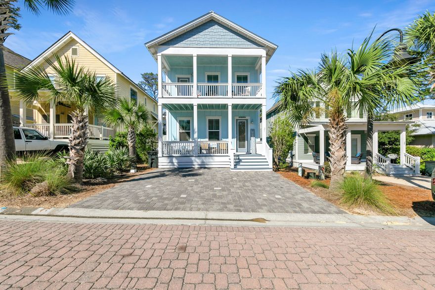 This beautiful 3 bed 3 bath home located on the west end of 30a is sure to impress! Located behind Stinky's restaurant, this home is in the perfect location for a full time residence or as an investment property. The Dune Allen beach access is located only .3 miles away and provides beautiful gulf access. The neighborhood pool is conveniently located just steps from the home. This home features ceramic tile flooring on the first level and hardwood flooring on the second level. As you enter the home you notice the spacious living room area and high ceilings throughout. The kitchen is open to the living room area for entertaining and comes complete with granite countertops and stainless steel appliances. The large master bedroom and en suite bath are located on the main floor along with