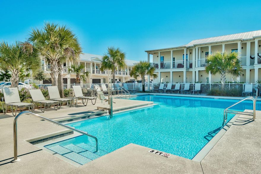 You will love this stunning, fully furnished three-bedroom townhome in the heart of Destin's Crystal Beach resort community. This home is perfect for a turnkey short-term rental, second home, or primary residence. Situated just three blocks from Destin's sugar-white sand beaches having multiple public accesses and just a stone's throw away from dining, shopping, and family-friendly activities. Boasting almost 1,700 square feet, the bright, open floor plan is being sold FULLY FURNISHED. Having plenty of room for everyone, it includes three spacious bedrooms, two and a half baths, a full laundry, a covered deck overlooking the heated community pool, one car garage with two additional private parking spaces directly in front of the townhome. Low HOA fees cover maintenance of the heated pool, dog park, lawn care, trash removal, exterior painting, roof reserves and more.
Whether you are seeking a relaxing residence or an income producing investment in a sought after townhome community, this gem checks every box as your gateway to Destin's high demand vacation market.