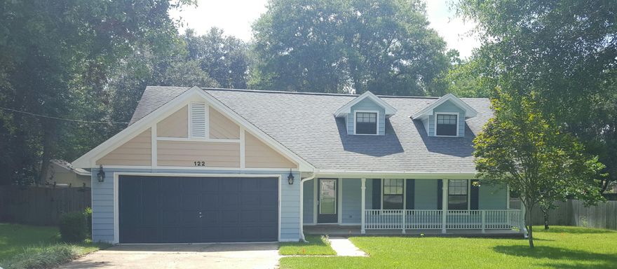 Easy access to the military bases. This home is located south of I-10 in Crestview.The living room has cathedral ceilings and a wood burning fireplace.Kitchen is updated with a casual dining area and a separate formal dining area The master bedroom is on the first level with a bay window and seating area. The master bath includes a large walk in closet. Two additional bedrooms and a bath are located on the first level also. The large fourth bedroom or loft area and a half bath are upstairs. The bedrooms have brand new carpet and the living areas have laminate flooring. The beautiful live oaks are a site to see from the front porch area.